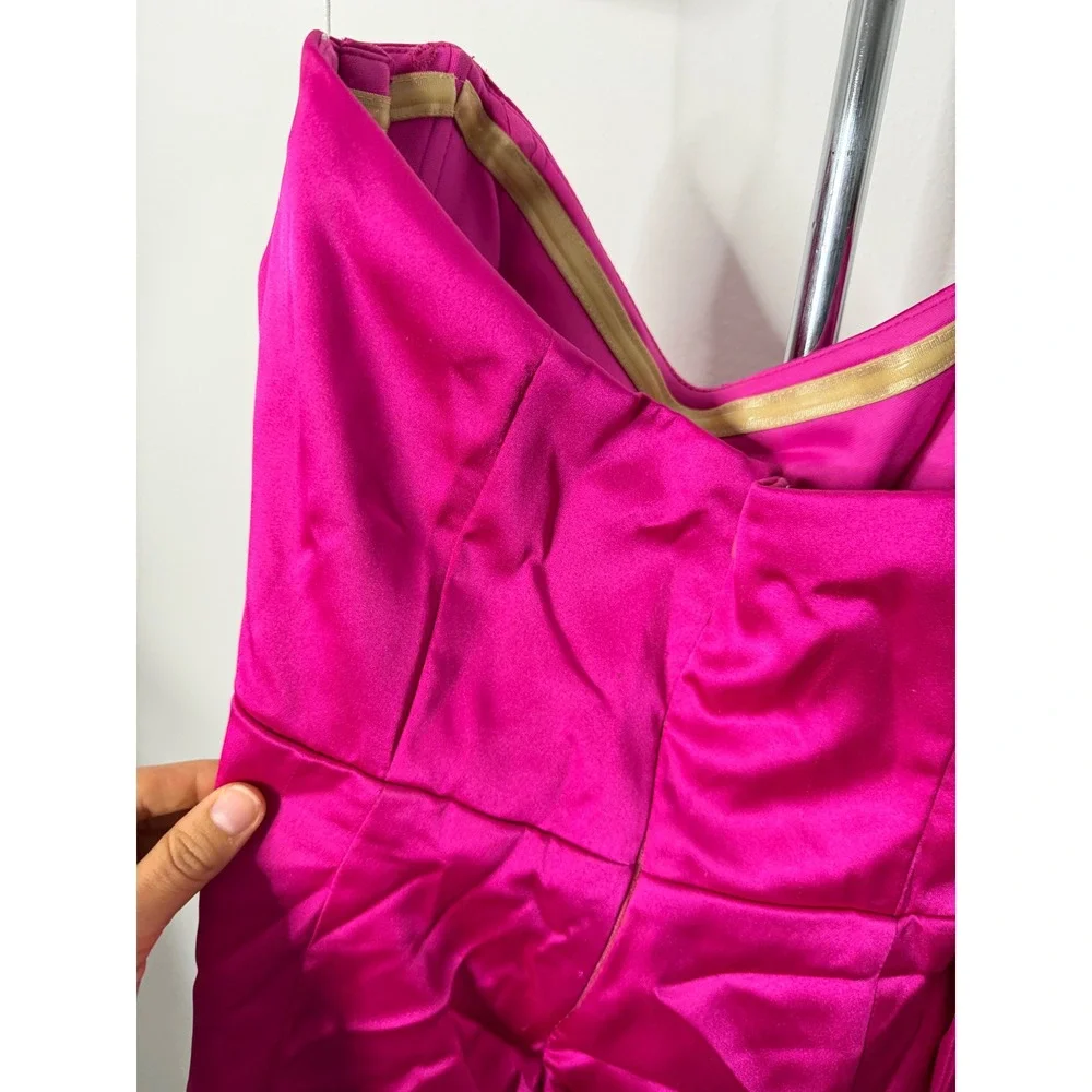Katie May Chasing Dawn Strapless Mini Dress Electric Pink Womens Size S - Picture 9 of 10
